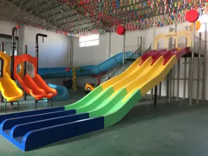 <span class=keywords><strong>Mini</strong></span> tobogán de plástico para exteriores, equipo de juego para niños, tobogán acuático, fabricante - Product Image 4