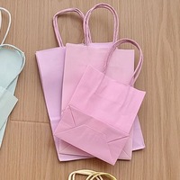 Sac en papier kraft brun classique avec poignée, vente en gros, sac cadeau biodégradable jetable pour vêtements et chaussures, très populaire