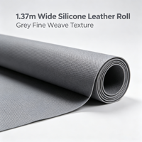Rouleau de simili cuir gris en silicone, écologique, imperméable et résistant à l'usure, pour la rembourrage de meubles et les housses de sièges auto