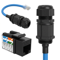Conector de Red RJ45 para Exteriores Resistente a la Intemperie con Cable Pigtail de 20 cm, Puerto Ethernet IP68 para Gabinete, CCTV, AP Inalámbrico