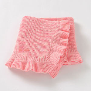 Manta <span class=keywords><strong>de</strong></span> Bebé Tejida con Borde Ondulado, 100% Algodón, Ecológica, <span class=keywords><strong>para</strong></span> Todas las Temporadas - Product Image 3