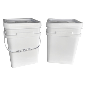 Vuông Nhựa Xô 5 Gallon Cấp Thực Phẩm Xô Với Vít Trên Nắp Dây Xử Lý - Product Image 2