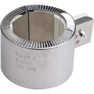 GJWBAKS 800-Degree <b>Temperature</b> Resistant Ceramic Band Heater Stainless Steel Element 60x60mm 700W <b>Temperature</b> <b>Controller</b> - Product Image 2