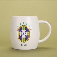Mug en céramique en gros avec emblème de l'équipe nationale, idéal pour bars, restaurants, événements, souvenirs et cadeaux