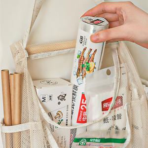 Organisateur mural pour sacs poubelles, sac de rangement en maille pour cuisine, salle de bain, maison, dortoir, organisateur suspendu avec poche zippée - Product Image 5