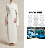Robe de soirée élégante et polyvalente pour femme, style Dubaï, longue et droite, personnalisable pour marque