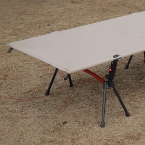 Lit de camping portable moderne ultraléger pliable, cadre en alliage d'aluminium, tissu Oxford 600D, capacité 150 kg, pour une personne - Product Image 2