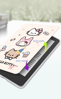 Casing Kindle PU Custom Print OEM untuk Colorsoft 2024 Paperwhite 6 Basic Auto Wake/Sleep dengan Tali Pegangan