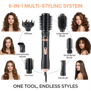 PRITECH Ensemble de <span class=keywords><strong>Brosse</strong></span> à Air Chaud Multi-<span class=keywords><strong>Rotative</strong></span> 6 en 1 1000W <span class=keywords><strong>Brosse</strong></span> Sèche-<span class=keywords><strong>Cheveux</strong></span> <span class=keywords><strong>Rotative</strong></span> <span class=keywords><strong>Brosse</strong></span> Sèche-<span class=keywords><strong>Cheveux</strong></span> Professionnelle avec 6 Remplacements - Product Image 2