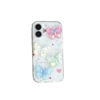 Coque de téléphone 3D Fleur Papillon Chaîne pour iPhone 17 Pro, design innovant et mignon, vente en gros pour filles