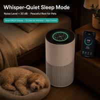 AVICHE Nouveau Meilleur Purificateur d'Air HEPA H13 H14 BLDC pour la Maison avec WIFI Tuya Smart pour Animaux Domestiques, PM2.5, Fumée, Poils de Chat et de Chien, COV, Mites