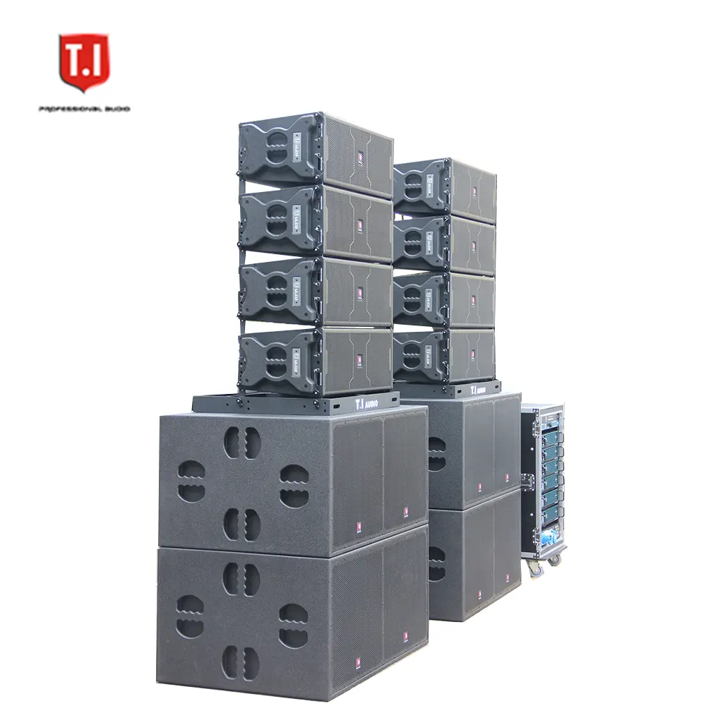 LA-210 concierto profesional sistema de sonido al aire libre dual 10 pulgadas line array dos vías altavoces de gama media