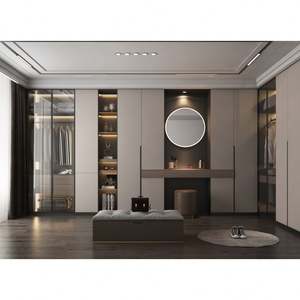 Armarios de Ropa de Alta Calidad, Estilo Italiano de Lujo, Muebles para Dormitorio de Casa u Hotel, Armario Vestidor con Puerta de Vidrio y Madera - Product Image 6
