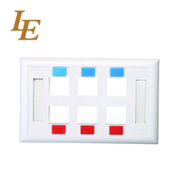 Prise murale Ethernet RJ45 6 ports, plaque de montage murale pour réseau Cat 6 en saillie