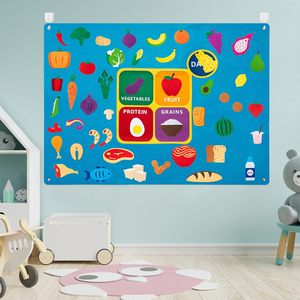 2026 Kit de jeu <span class=keywords><strong>d</strong></span>'apprentissage précoce pour la maternelle, thème Fruits, Protéines, Céréales, My Plate, Tableau <span class=keywords><strong>d</strong></span>'histoires en feutre mural, Jouets sensoriels pour tout-petits - Product Image 1