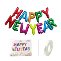 Ballons Joyeux Nouvel An 2027, 16 pouces, en feuille de Mylar, en forme de lettres, pour la fête du Nouvel An 2027, la fête du Nouvel An du 31 décembre, la fête du Nouvel An du 1er janvier, et la décoration d'anniversaire