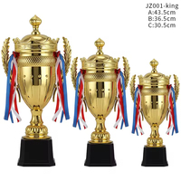 Trophées sportifs en métal personnalisés or/argent/cuivre, designs ouverts avec texte personnalisé sur la base