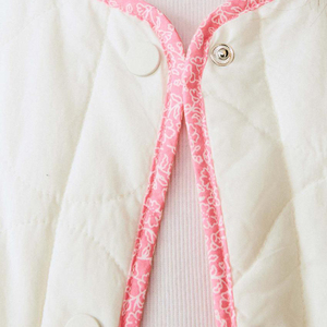OEM Custom Contrast <strong>Neon</strong> Floral Trim Padded Jacket for <strong>Kids</strong> - Product Image 3