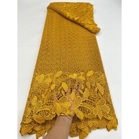 Nouveau tissu en dentelle guipure brodée de haute qualité pour vêtements, tissu en dentelle cordée nigériane, tissu en dentelle guipure africaine