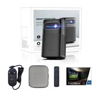 Mini projecteur M1 portable, intelligent, commandé par la voix, pour cinéma maison, utilisation en extérieur, technologie DLP ultra-claire 1080P, 3000 lumens ANSI
