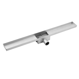 ท่อระบายน้ำพื้นสแตนเลส SUS 304 ขนาด 60x7 ซม. แบบไม่มีกรอบ ผิวขัดเงา สำหรับห้องน้ำ ท่อระบายน้ำแบบเส้นตรง - Product Image 3