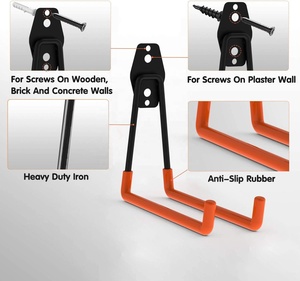 12Pack Organizer Heavy Duty Wall Mount Tool Holder for Organizing Power Tools <strong>Ladders</strong> Steel Garage <strong>Storage</strong> Utility <strong>Hook</strong> - Product Image 4