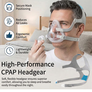 Sangle de remplacement pour <span class=keywords><strong>masque</strong></span> CPAP intégral – Sangle réglable souple pour masques respiratoires de sommeil – Meilleures ventes, grand stock disponible - Product Image 4