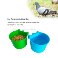 QA Mangeoire et abreuvoir pour poulets, lapins et oiseaux, à suspendre sur fil pour cages et poulaillers, 8oz/16oz, avec coupelles et bols à graines