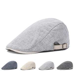 Men's Breathable Baseball Cap Solid Color Light Gray Denim Blue Beige Dark Gray Spring <b>Summer</b> Sun <b>Hat</b> - Product Image 1