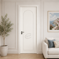 Porte intérieure en WPC avec motifs décoratifs pressés sous membrane, style minimaliste européen, écologique, résistante aux termites, pour villa, ISO CE