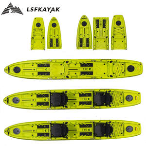 LSF 2 piezas Solo 3 secciones Double Paddler Recreación Alquiler Pesca <span class=keywords><strong>Paddle</strong></span> Kayak para Ocean Waters Lake - Product Image 2