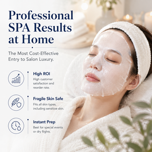แผ่นมาส์กหน้าชาขาว Natural Beauty ขนาด 23 มล. สำหรับการดูแลผิวประจำสัปดาห์ การเดินทาง และของขวัญสำหรับขายปลีก - Product Image 4