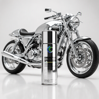 Peinture en aérosol effet chrome miroir 400 ml pour casque de moto, roue et revêtement métallique réfléchissant