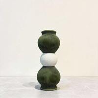 Vase moderne géométrique imprimé en 3D FDM avec doublure en acrylique, pot de fleurs étanche, décoration de centre de table pour la maison, décoration intérieure