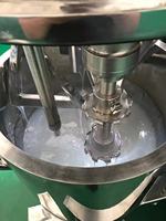 Mélangeur planétaire double sous vide 100L à levage hydraulique pour mélange de produits à haute viscosité, scellant silicone, revêtement, contrôle automatique de haute précision