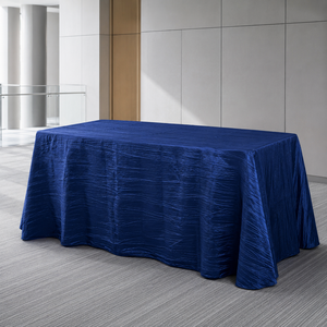 Rectangular Taffeta <b>Tablecloth</b> with Crinkle Texture for Hotel Ballroom Convention and Catering Projects - Product Image 1