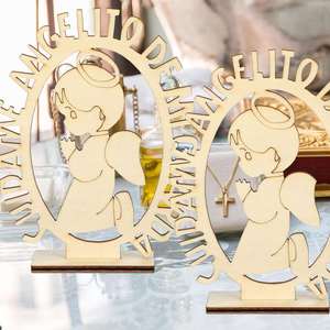 Centres de table en bois pour baptême, souvenirs de baptême pour décoration de table religieuse catholique, Carême, Pâques, Première Sainte Communion - Product Image 1