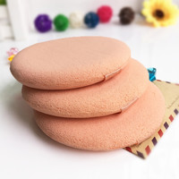 Offre Spéciale Latex Forme Ronde Foundation Puff Avec Ruban Cosmétique Visage Doux Houppette