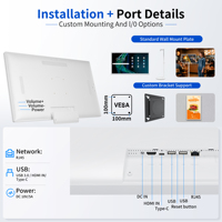 Tablettes Android murales/supports de 21, 24 et 32 pouces pour affichage numérique et caisses enregistreuses, kiosques de vente POS