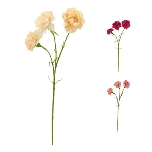 चीन शादियों की सजावट के लिए कृत्रिम कमल के फूल रेशम गेंदा फूल सिर कृत्रिम 3 सिर कार्नेशन