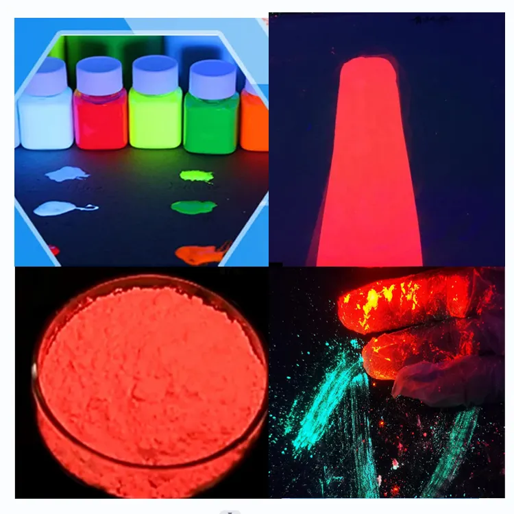 Pigmento fluorescente Uv de 365nm en polvo, pigmento de seguridad invisible de fósforo UV para tinta de seguridad UV