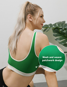 Amriy có thể tháo rời độn Nylon liền mạch thể thao áo ngực cho phụ nữ thấp hỗ trợ U trở lại không dây phòng tập thể dục thể dục đồ lót phí<span class=keywords><strong>a</strong></span> trước thoáng khí - Product Image 2