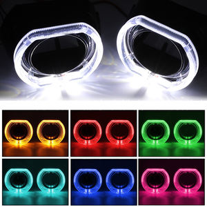 ฝาครอบตกแต่งวงแหวนไฟ LED Angel Eyes ขนาด 3 นิ้ว 2.5 นิ้ว รุ่น Square Shade สำหรับดัดแปลงไฟหน้ารถยนต์ 12V H4 ใช้ได้กับรถยนต์ทั่วไป - Product Image 5