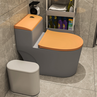 Inodoro de Cerámica de Lujo a Precio Económico, Sanitarios de Alta Gama, Inodoro Gris, Inodoro de Pie para Baño