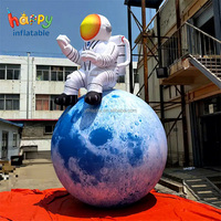 Offre Spéciale : Astronaute Gonflable Géant sur la Lune, Spaceman Assis avec Grande Boule Lune pour Concerts et Expositions Nocturnes