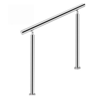 JBM Garde-corps d'extérieur en acier inoxydable à angle réglable pour escaliers – Balustrade de sécurité durable, finition miroir/mate, simple