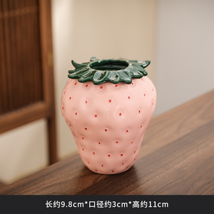 Strawberry Ceramic Vase Water Vase Modern Creative Home Living Room <strong>Dining</strong> <strong>Table</strong> Dried Flower Arrangement Decoration <strong>Ornament</strong> - Product Image 5