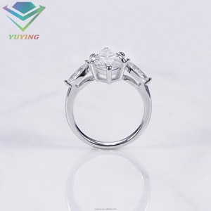 Anillo de Compromiso Clásico con Diamante CVD de Corte Marquesa de 2 Quilates Cultivado en Laboratorio con Baño de Oro de 18k para Mujer, Joyería Fina de Plata 925 - Product Image 4