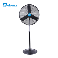 Ventilateur sur pied industriel Debenz de 30 pouces pour extérieur, résistant au vent fort et à la construction métallique