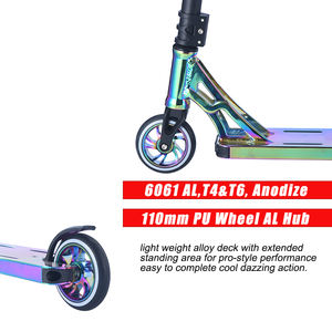 YTN-17工場直送キックスクーター6061アルミニウム屋外アノダイズデッキ平面ホイールスケートボードスチールスタント大人用スクーターダイレクト - Product Image 2
